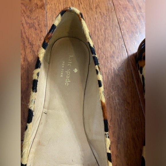 Kate Spade Terry Calf Fur Animal Print Flats - Picture 3 of 12
